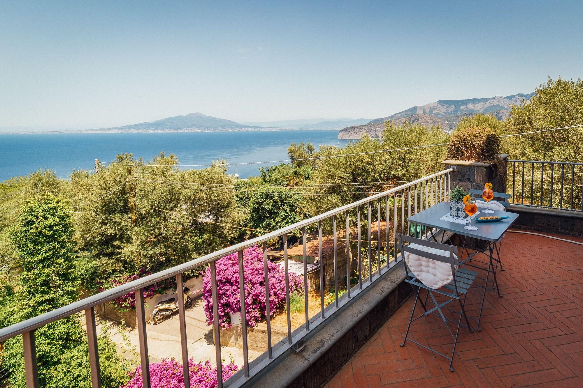 Villa Carolina Sorrento Private Heated Pool And Sea View Eksteriør billede