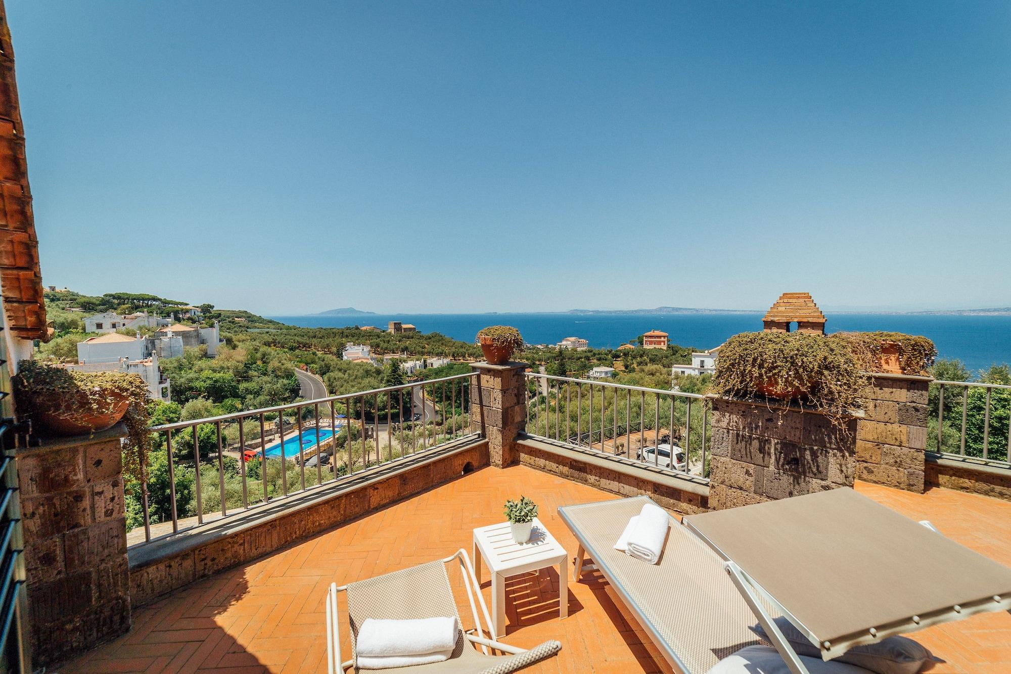 Villa Carolina Sorrento Private Heated Pool And Sea View Eksteriør billede